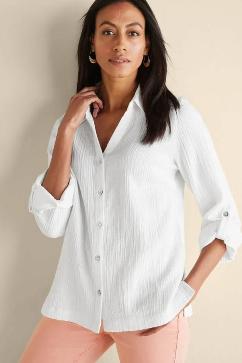 Blusa Oversized Addison en Gasas Suaves - Túnica Cómoda de Entorno Delicado
