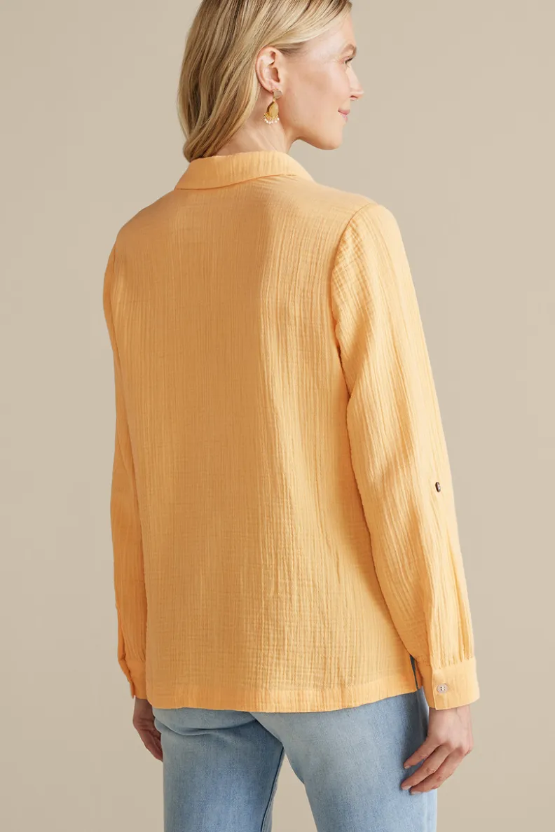 Blusa Oversized Addison en Gasas Suaves - Túnica Cómoda de Entorno Delicado