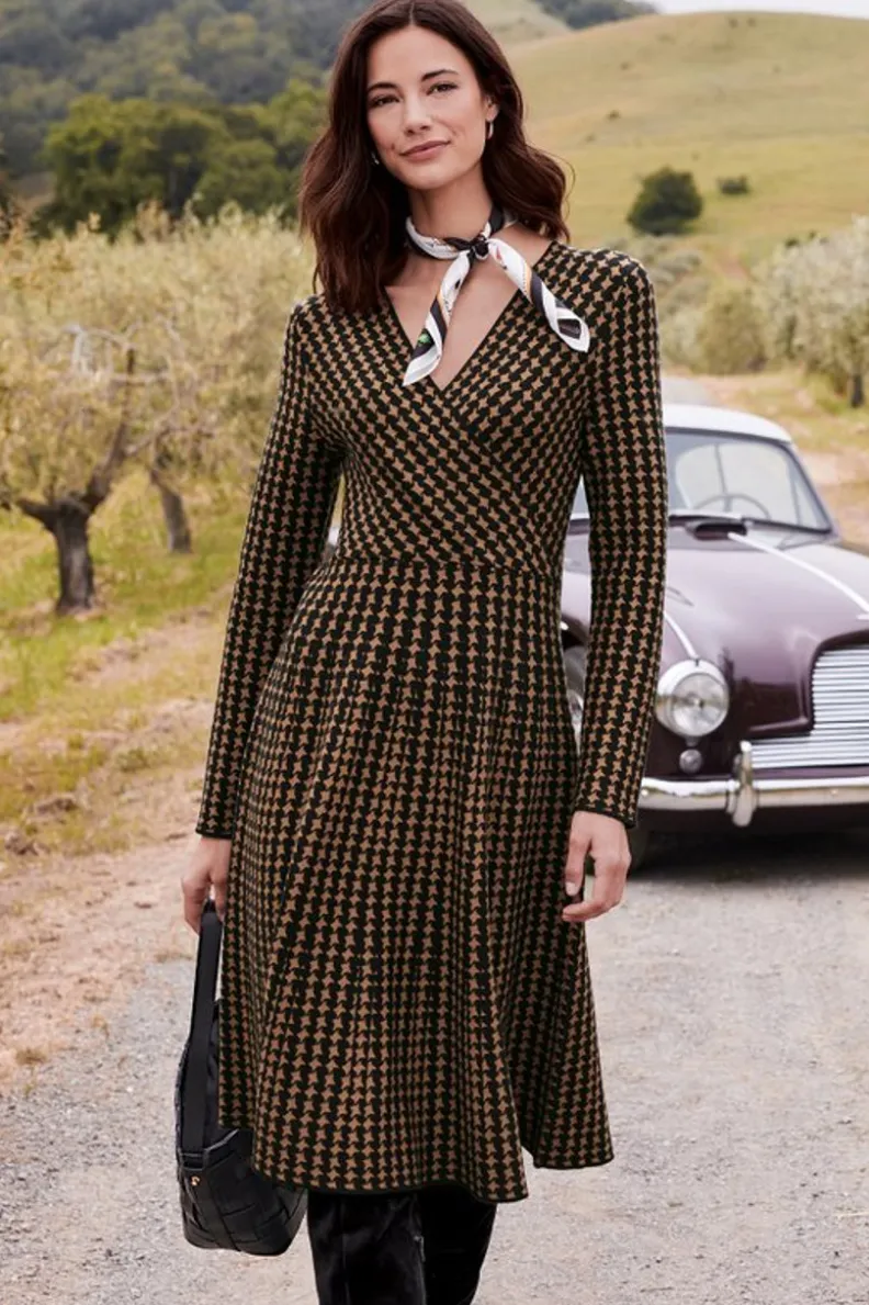 Vestido Cruzado Aida en Tono Avellana - Elegancia Suave de Soft Surroundings