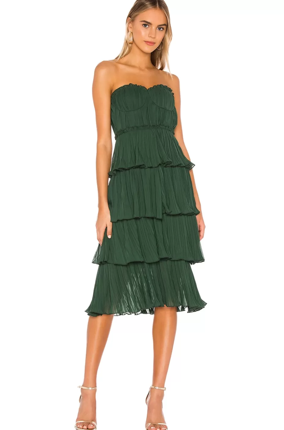 Vestido Midi Alex de Lovers & Friends - Elegancia Moderna para Ocasiones Especiales