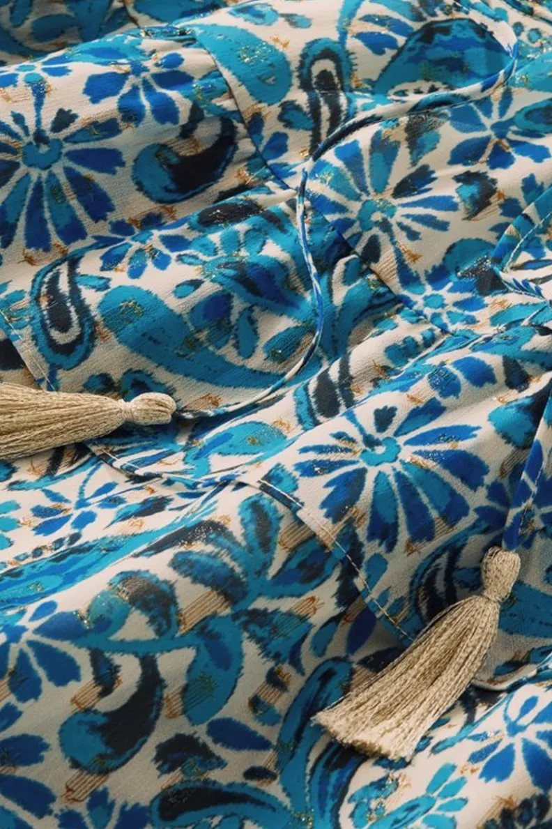 Vestido Largo Aleyah de Soft Surroundings - Estampado Paisley e Ikat con Detalles en Tonos Suaves para una Elegancia Boho-Chic