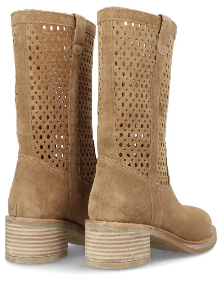 Botas Mujer Elegantes Alpe Madame - Cuero Genuino con Tacón Bloque y Suela Antideslizante | Calzado de Invierno 2024 para Look Urbano y Cálido