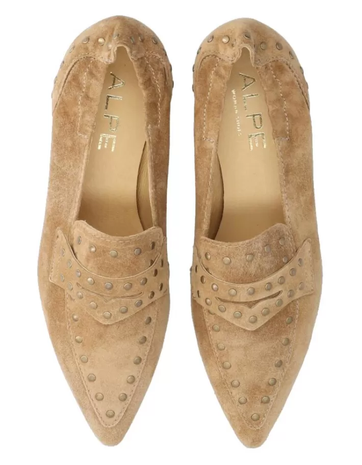 Alpe Niza - Mocasines Clásicos para Mujer | Zapatos Planos en Piel con Detalles de Costura | Estilo Versátil para Oficina y Casual