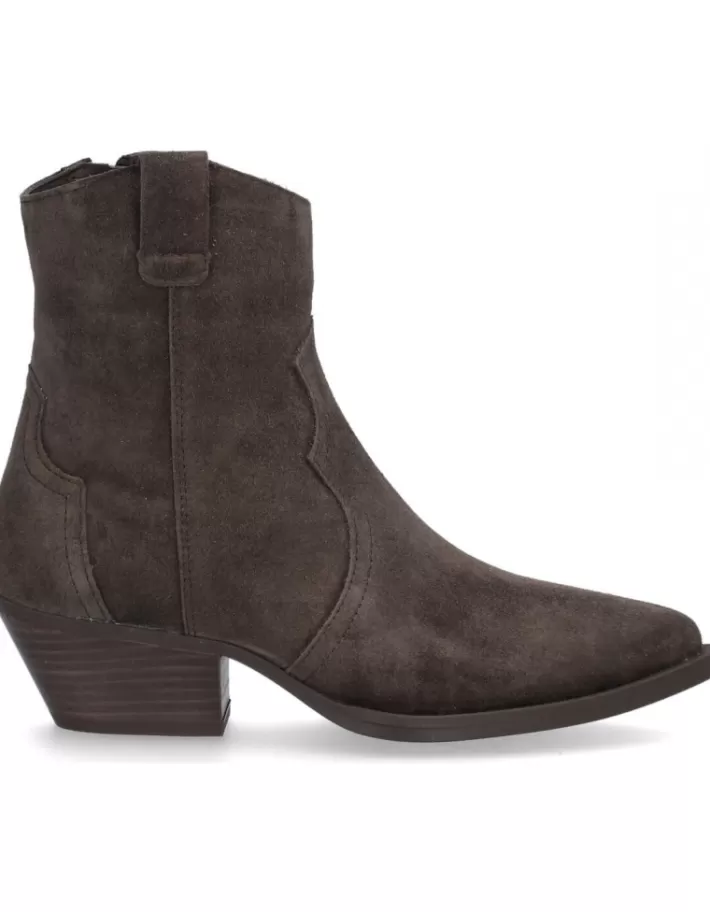 Alpe Western - Botines Mujer de Cuero para Otoño/Invierno | Ajuste Cómodo con Detalles en Costura | Calzado Casual con Suela Antideslizante | Estilo Versátil para Looks Urbanos