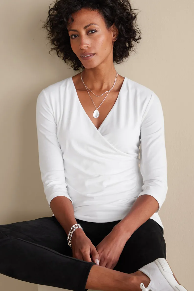 Blusa de punto Alyssa - Tejido ultrasuave para looks casuales y elegantes (Soft Surroundings Collection)