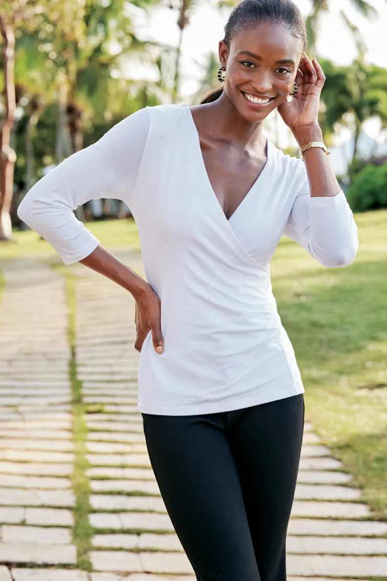 Blusa de punto Alyssa - Tejido ultrasuave para looks casuales y elegantes (Soft Surroundings Collection)