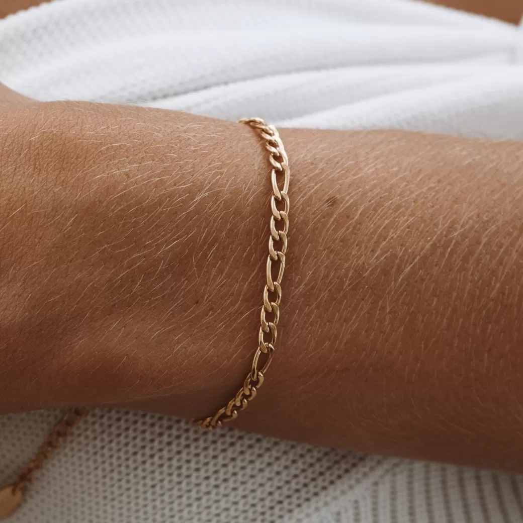 Pulsera Figaro Amalfi con Detalles Dorados - Joyería Atolea (Colección Costera)
