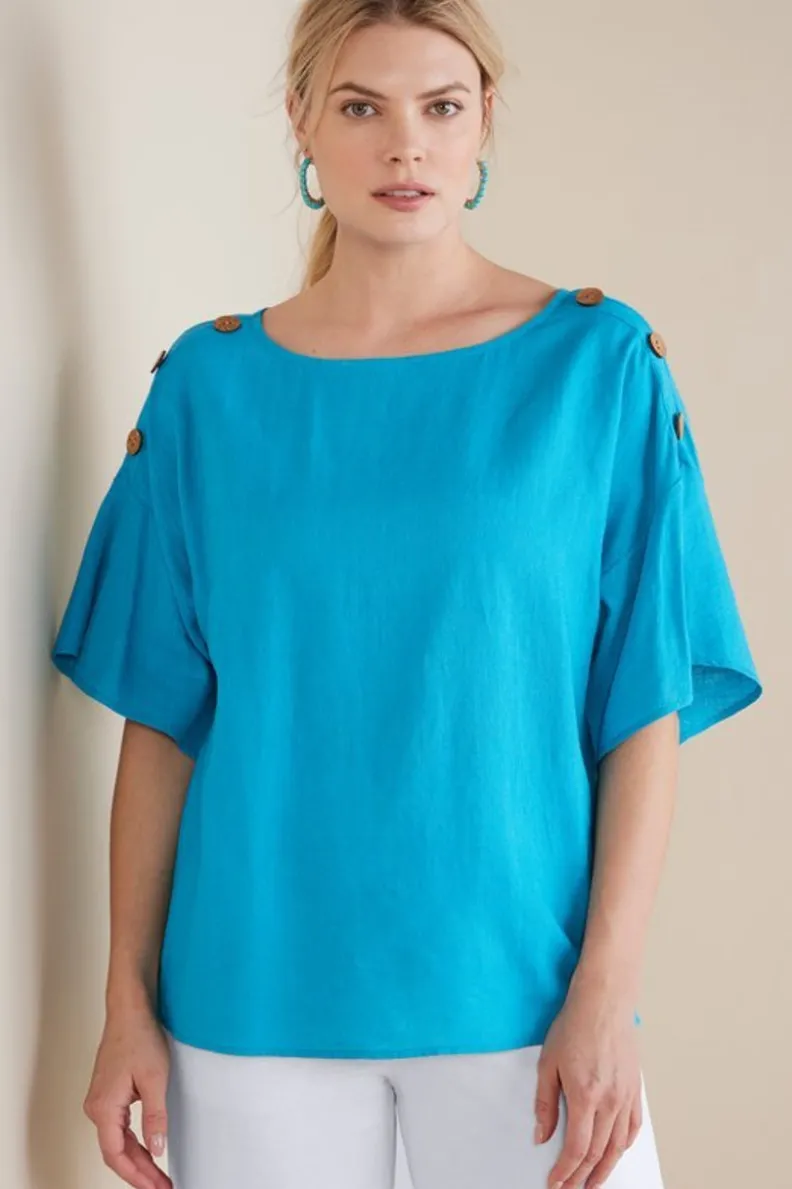 Jersey Andrea en tejido transpirable de lino y algodón - Colección Soft Surroundings