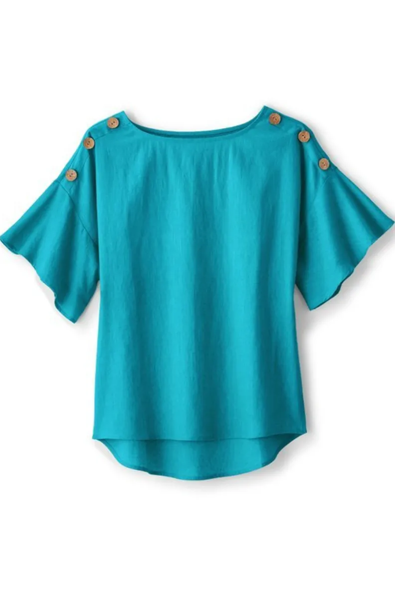 Jersey Andrea en tejido transpirable de lino y algodón - Colección Soft Surroundings