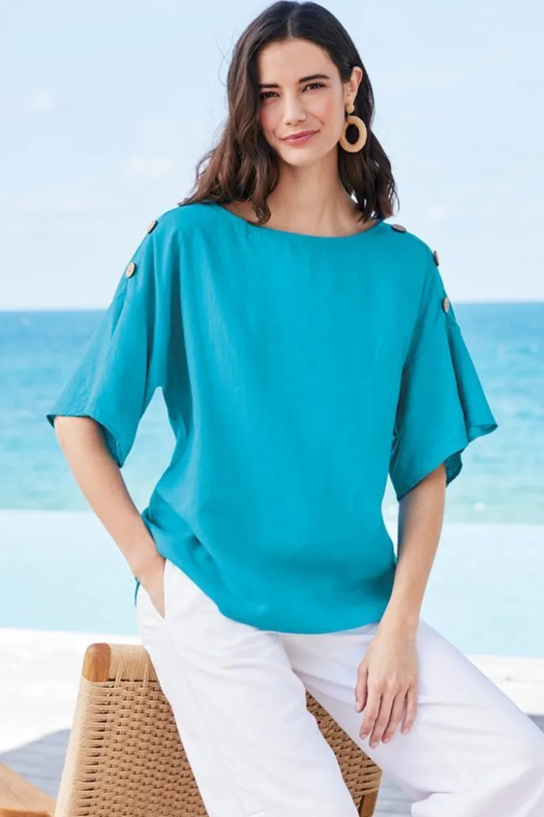 Jersey Andrea en tejido transpirable de lino y algodón - Colección Soft Surroundings