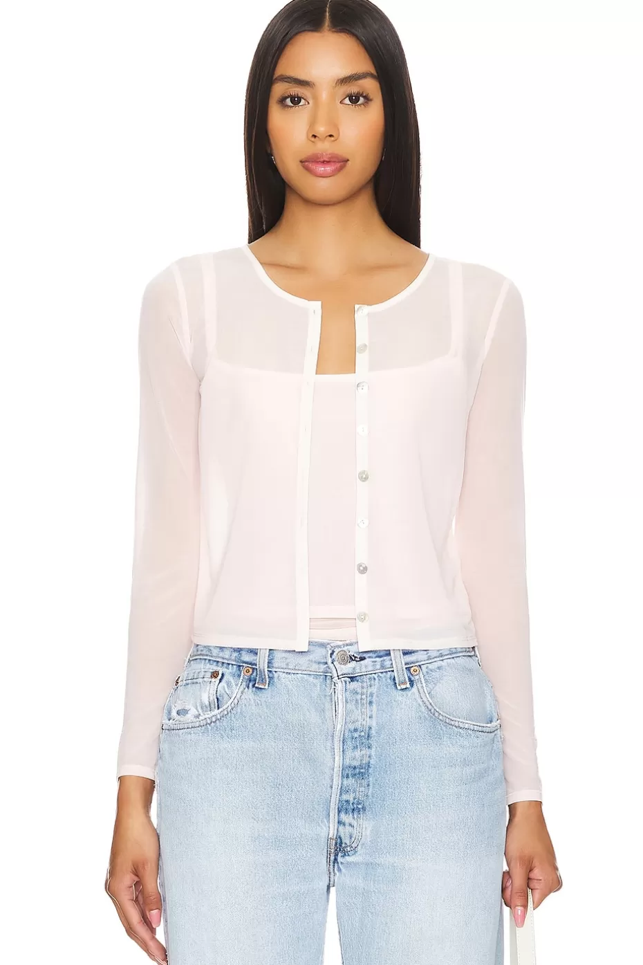 Cardigán Angélica de Encaje Sutil – Estilo Bohemio Lovers + Friends para Noches de Primavera