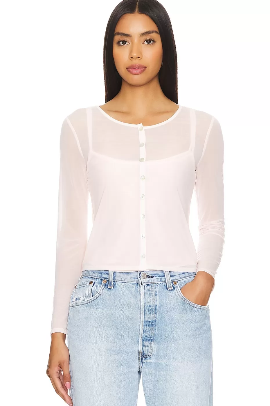 Cardigán Angélica de Encaje Sutil – Estilo Bohemio Lovers + Friends para Noches de Primavera