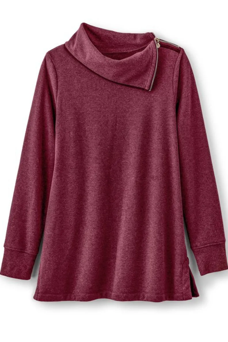 Túnica Angie - Estilo Casual con Toques Elegantes de Tops Entornos Suaves para Mujer
