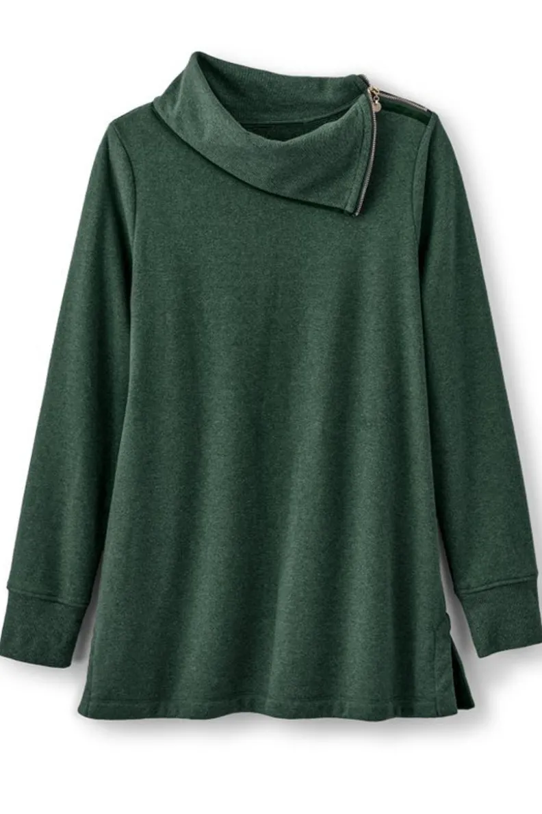 Túnica Angie - Estilo Casual con Toques Elegantes de Tops Entornos Suaves para Mujer