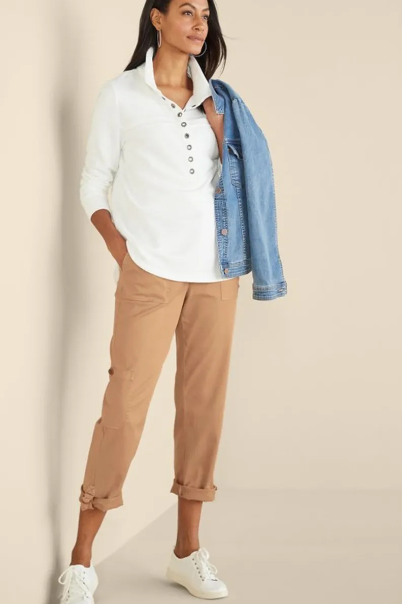 Pantalones Versátiles Antigua - Aire Suave, Corte Mid-Length y Convertibles para Viajes