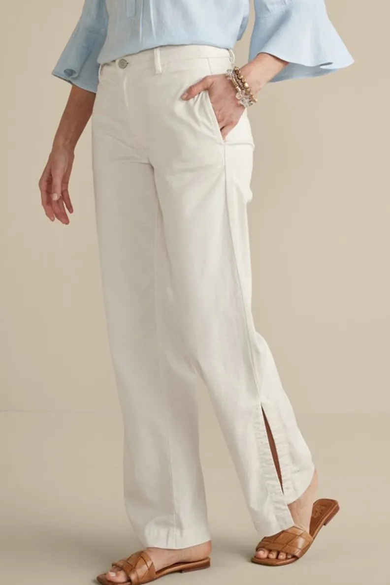 Pantalones Arcadia de Corte Amplio - Entorno Suave con Detalles en Costura Fluyente