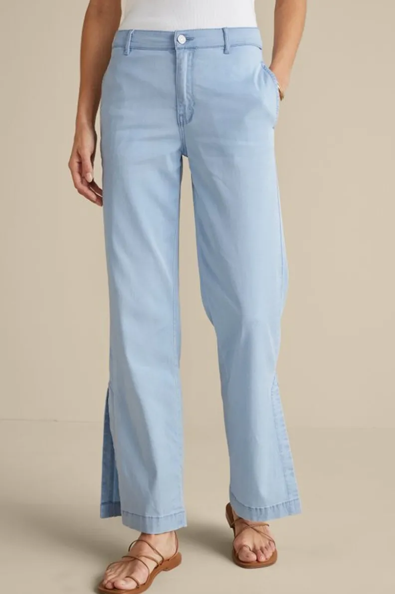 Pantalones Arcadia de Corte Amplio - Entorno Suave con Detalles en Costura Fluyente