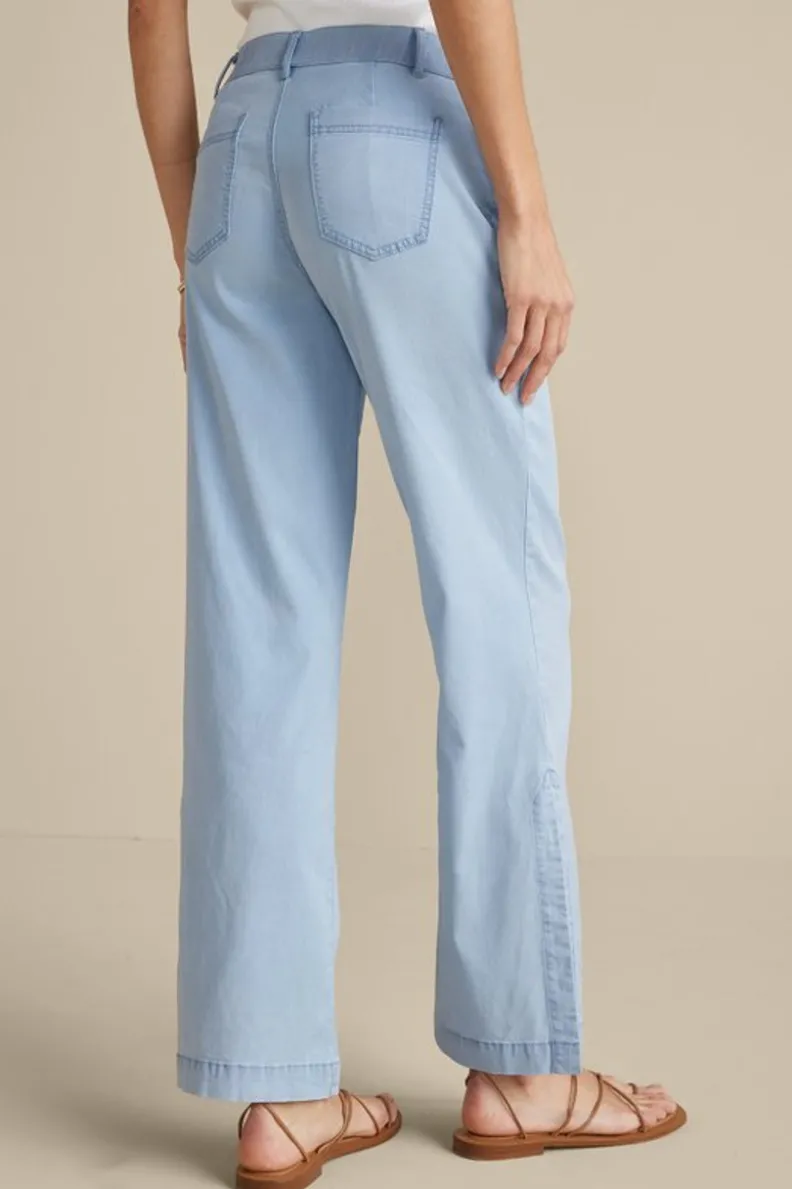 Pantalones Arcadia de Corte Amplio - Entorno Suave con Detalles en Costura Fluyente