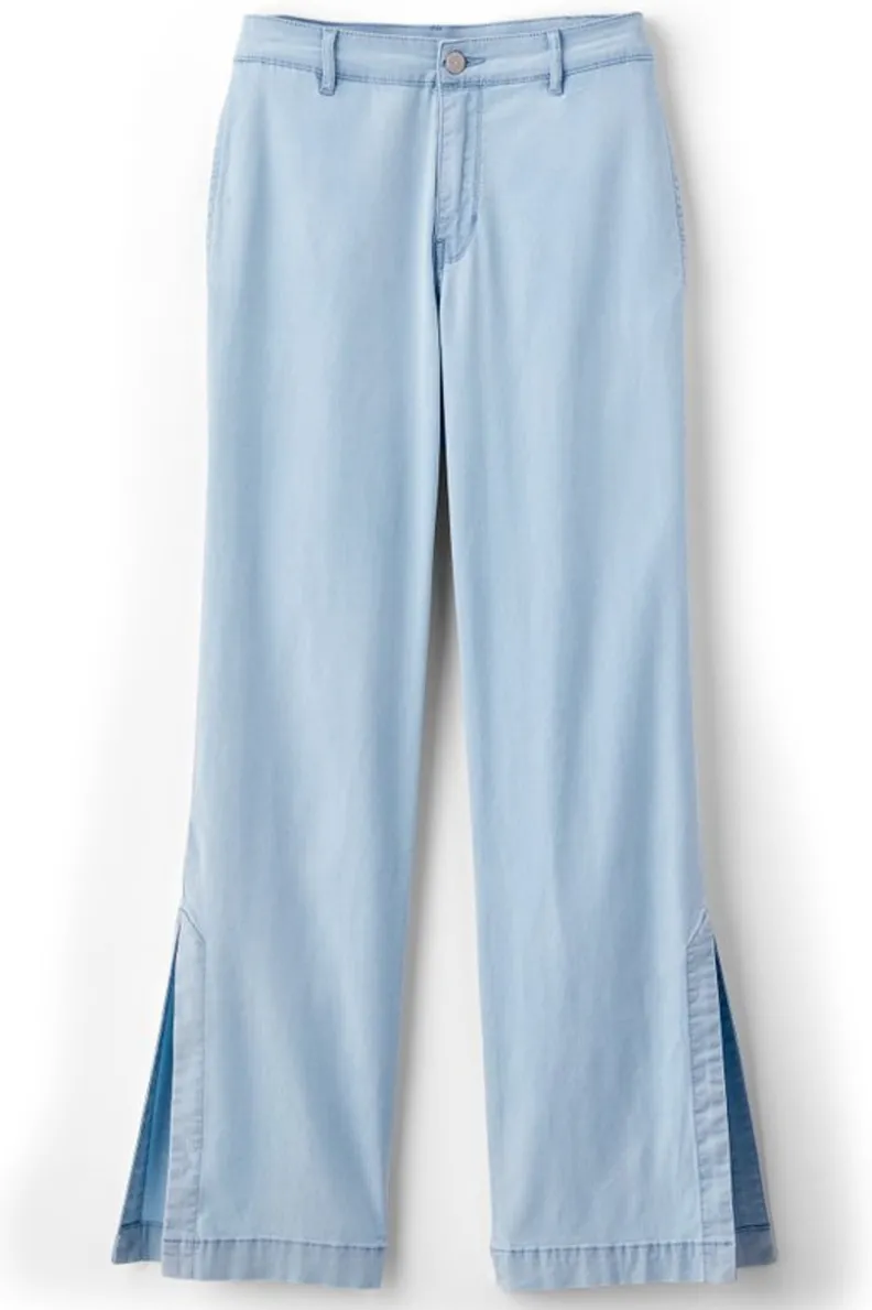 Pantalones Arcadia de Corte Amplio - Entorno Suave con Detalles en Costura Fluyente
