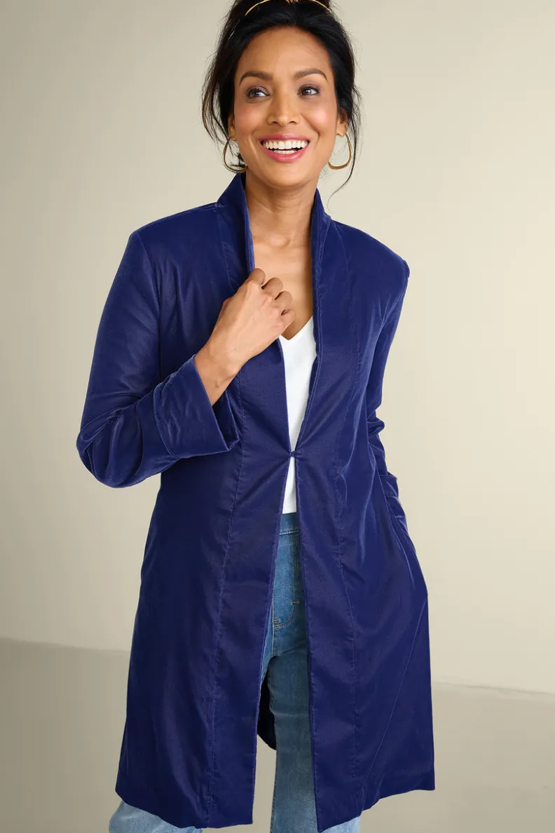 Chaqueta de Terciopelo Aria - Abrigos Elegantes con Toque Suave de Soft Surroundings