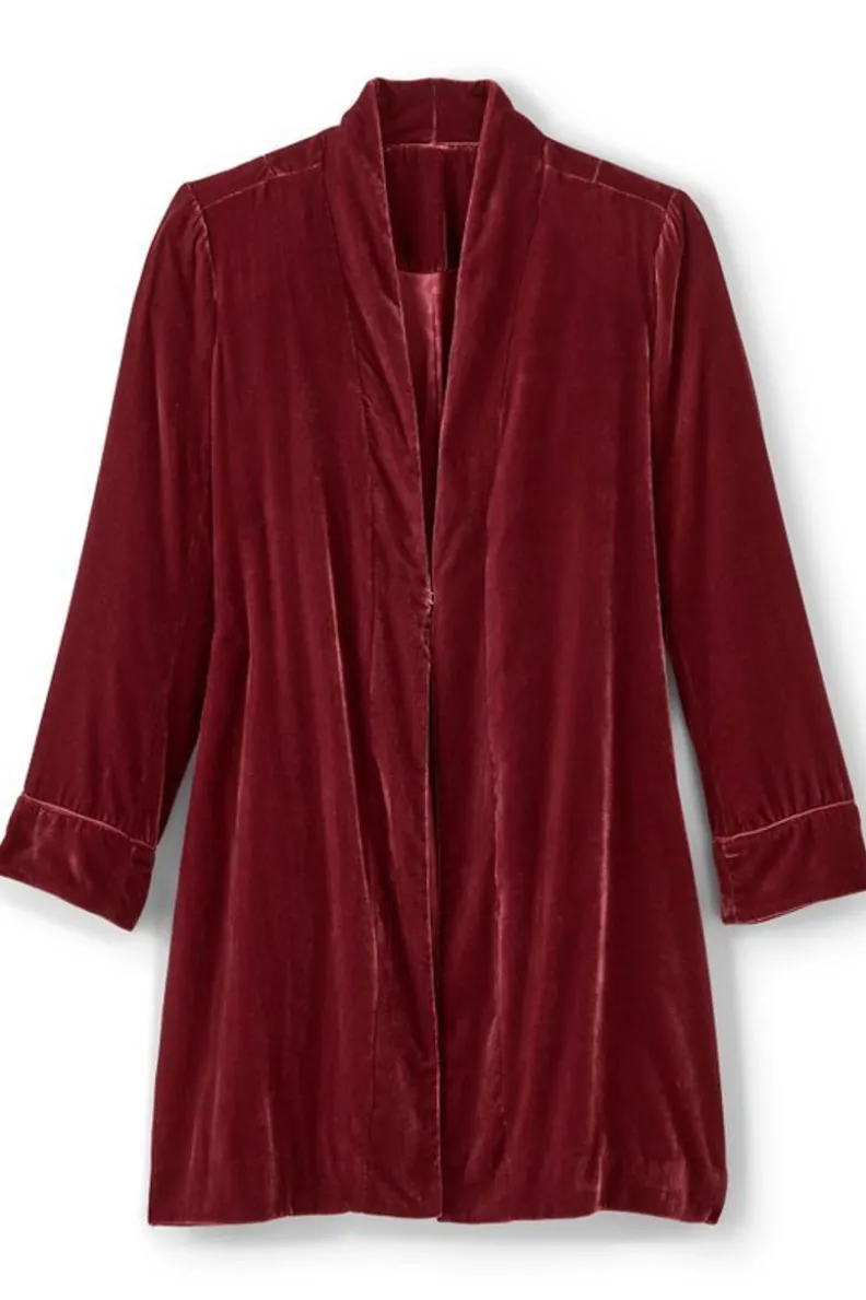 Chaqueta de Terciopelo Aria - Abrigos Elegantes con Toque Suave de Soft Surroundings