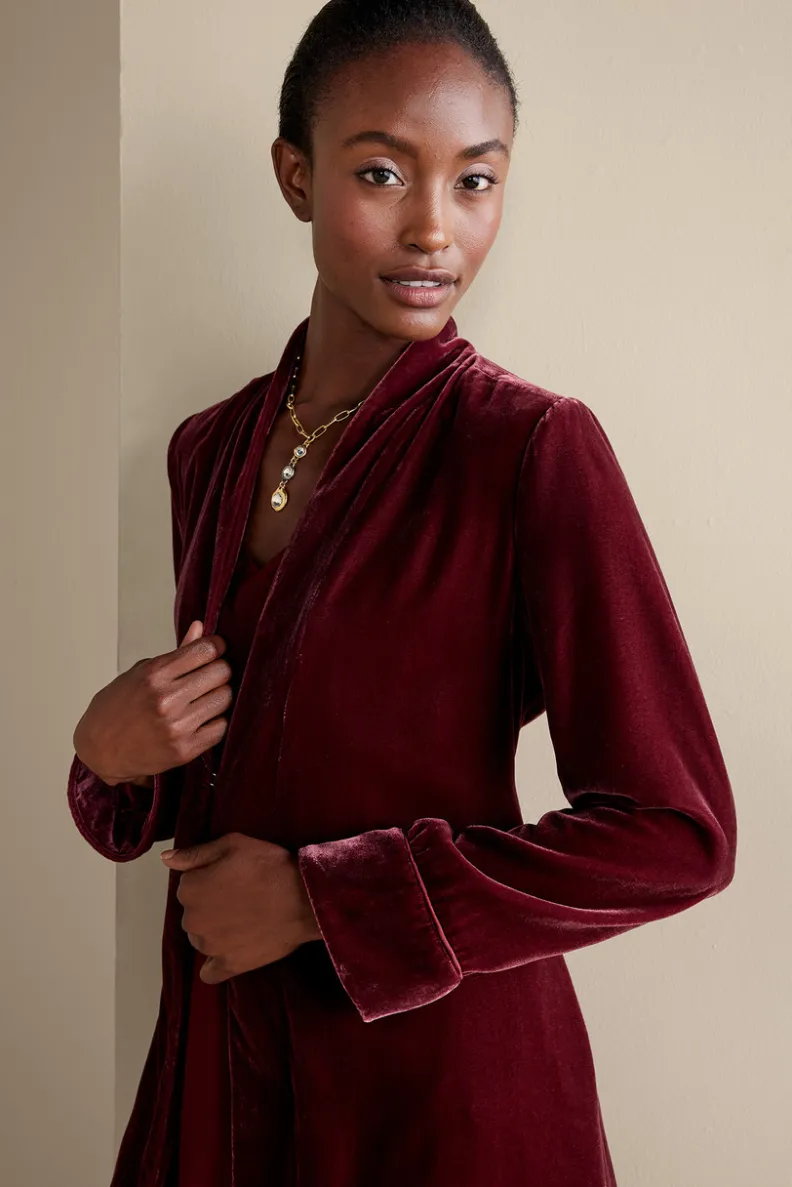 Chaqueta de Terciopelo Aria - Abrigos Elegantes con Toque Suave de Soft Surroundings
