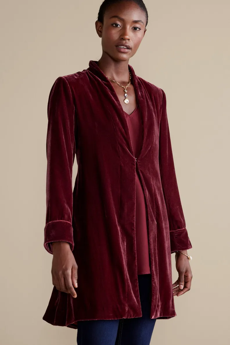 Chaqueta de Terciopelo Aria - Abrigos Elegantes con Toque Suave de Soft Surroundings