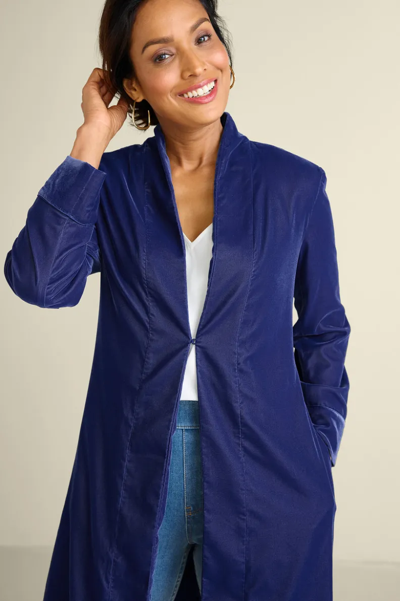 Chaqueta de Terciopelo Aria - Abrigos Elegantes con Toque Suave de Soft Surroundings