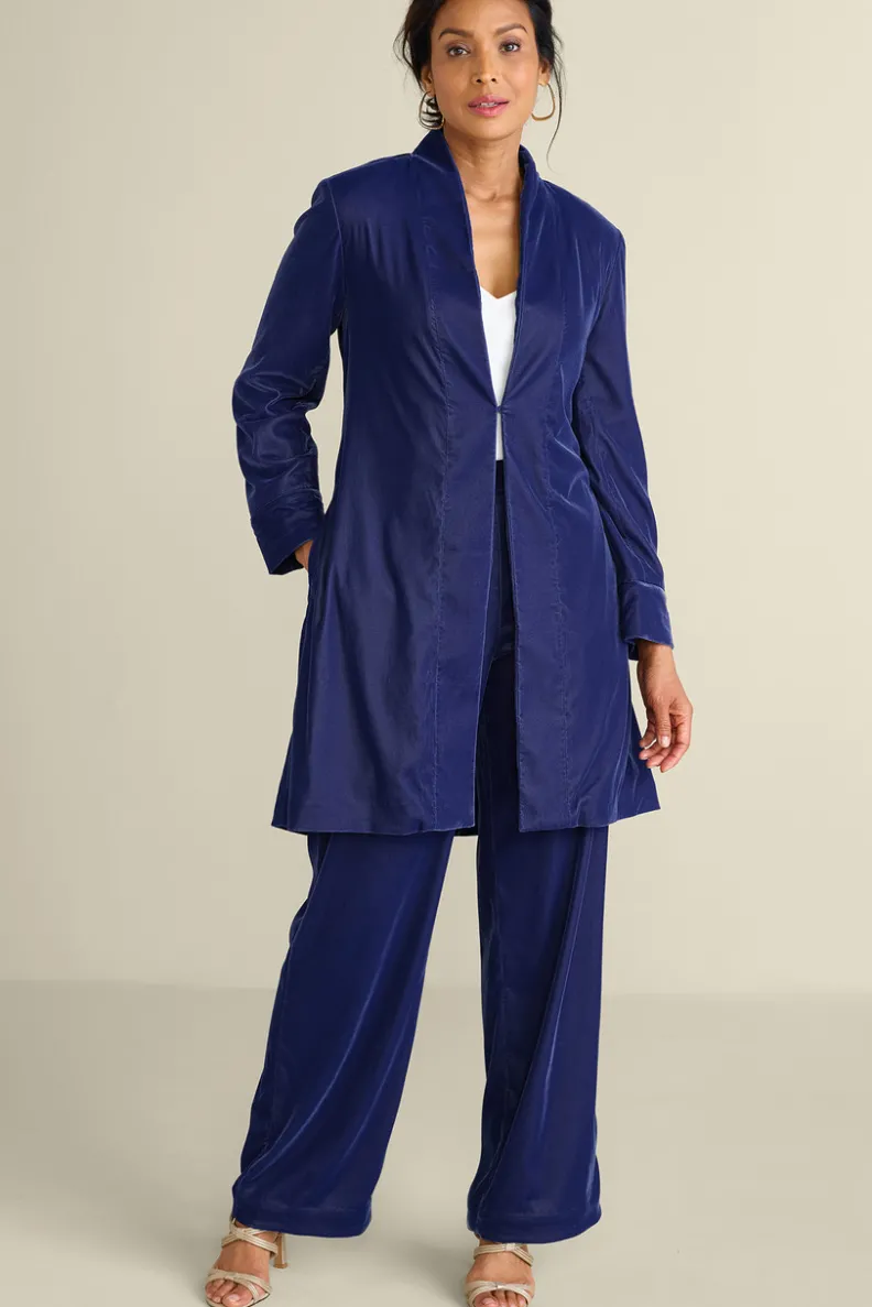 Chaqueta de Terciopelo Aria - Abrigos Elegantes con Toque Suave de Soft Surroundings
