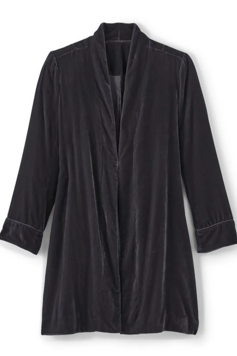 Chaqueta de Terciopelo Aria - Abrigos Elegantes con Toque Suave de Soft Surroundings