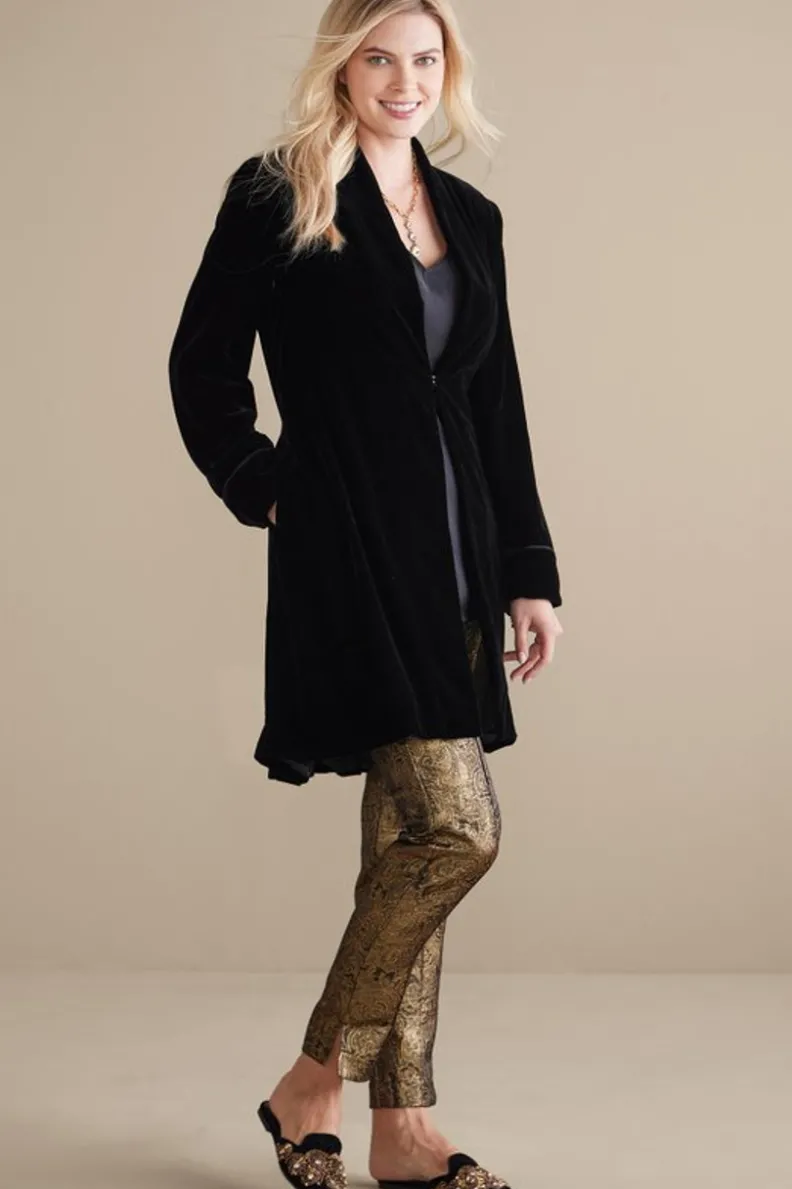 Chaqueta de Terciopelo Aria - Abrigos Elegantes con Toque Suave de Soft Surroundings