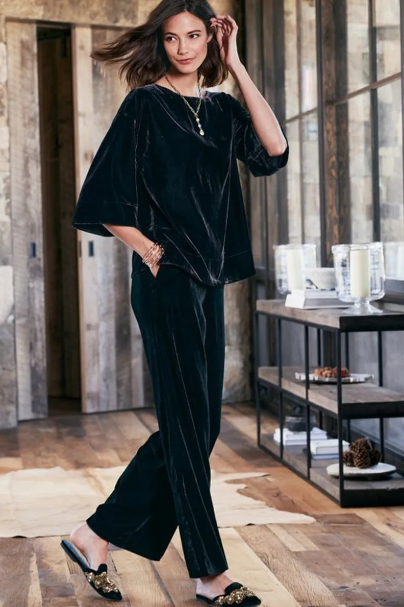 Blusa Aria en Terciopelo Suave - Diseño Premium de Soft Surroundings