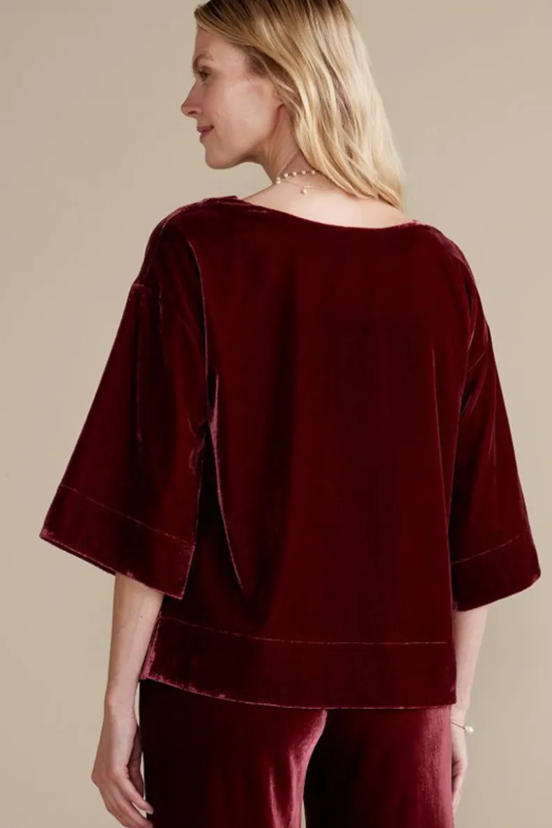 Blusa Aria en Terciopelo Suave - Diseño Premium de Soft Surroundings