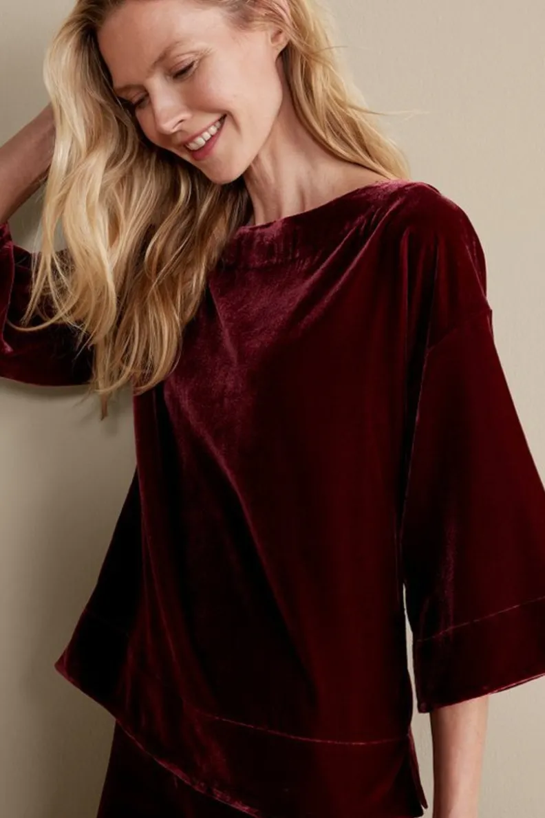 Blusa Aria en Terciopelo Suave - Diseño Premium de Soft Surroundings