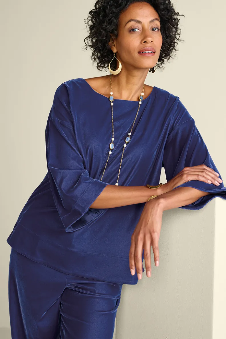 Blusa Aria en Terciopelo Suave - Diseño Premium de Soft Surroundings