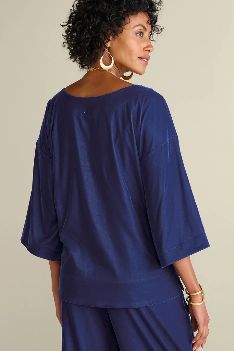 Blusa Aria en Terciopelo Suave - Diseño Premium de Soft Surroundings