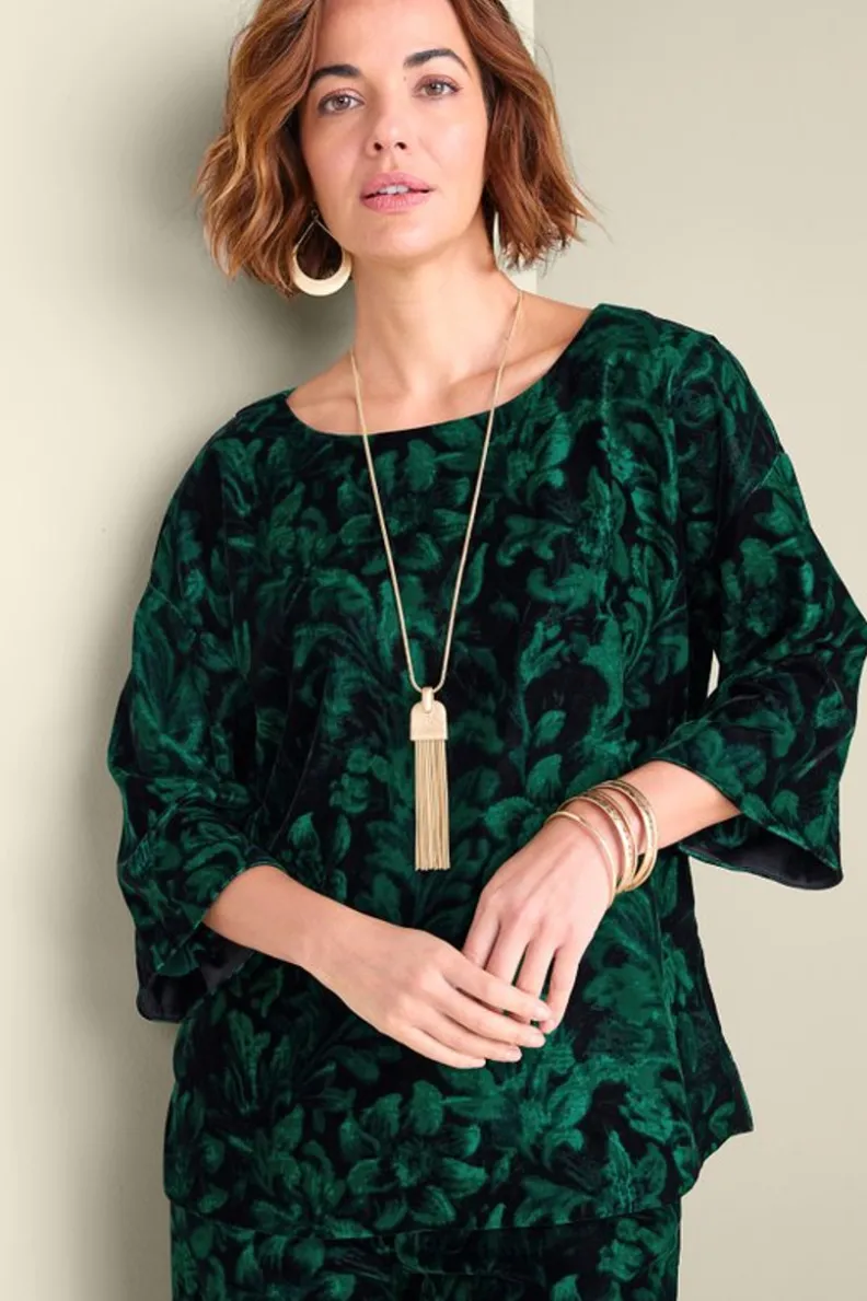 Blusa Aria en Terciopelo Suave - Diseño Premium de Soft Surroundings