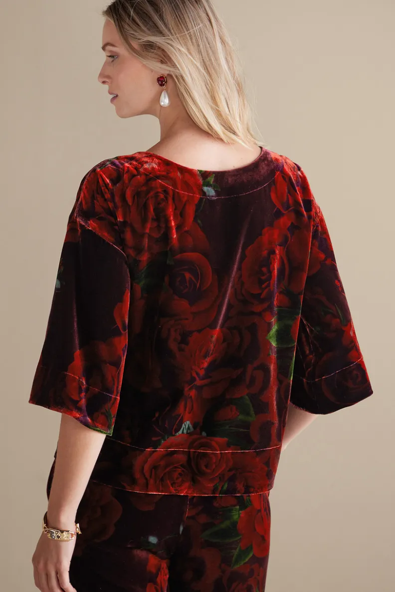 Blusa Aria en Terciopelo Suave - Diseño Premium de Soft Surroundings