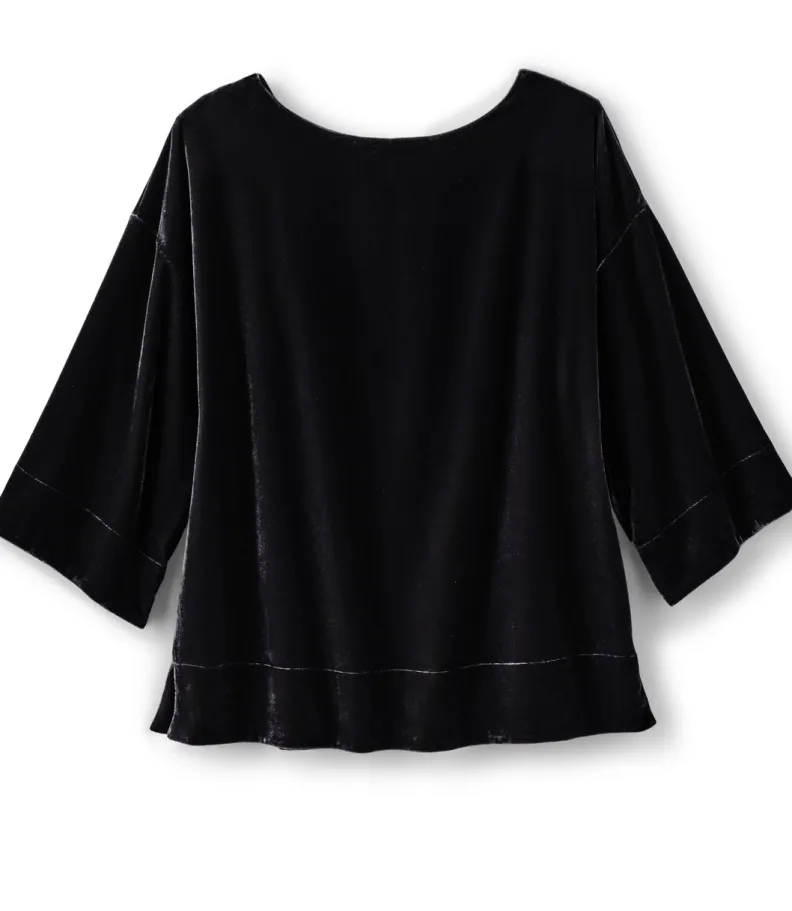Blusa Aria en Terciopelo Suave - Diseño Premium de Soft Surroundings