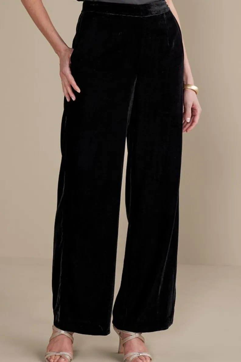 Pantalones Aria en Terciopelo Suave - Corte Amplio con Estilo de Soft Surroundings