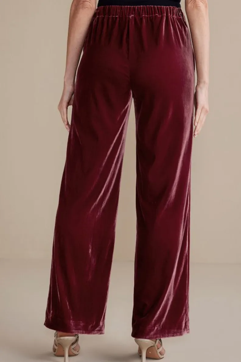 Pantalones Aria en Terciopelo Suave - Corte Amplio con Estilo de Soft Surroundings