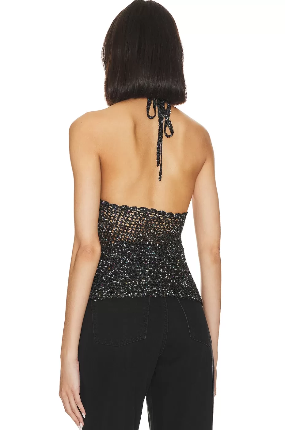 Arian Halter Top con Detalle de Nudo - Lovers + Friends | Diseño Moderno y Femenino