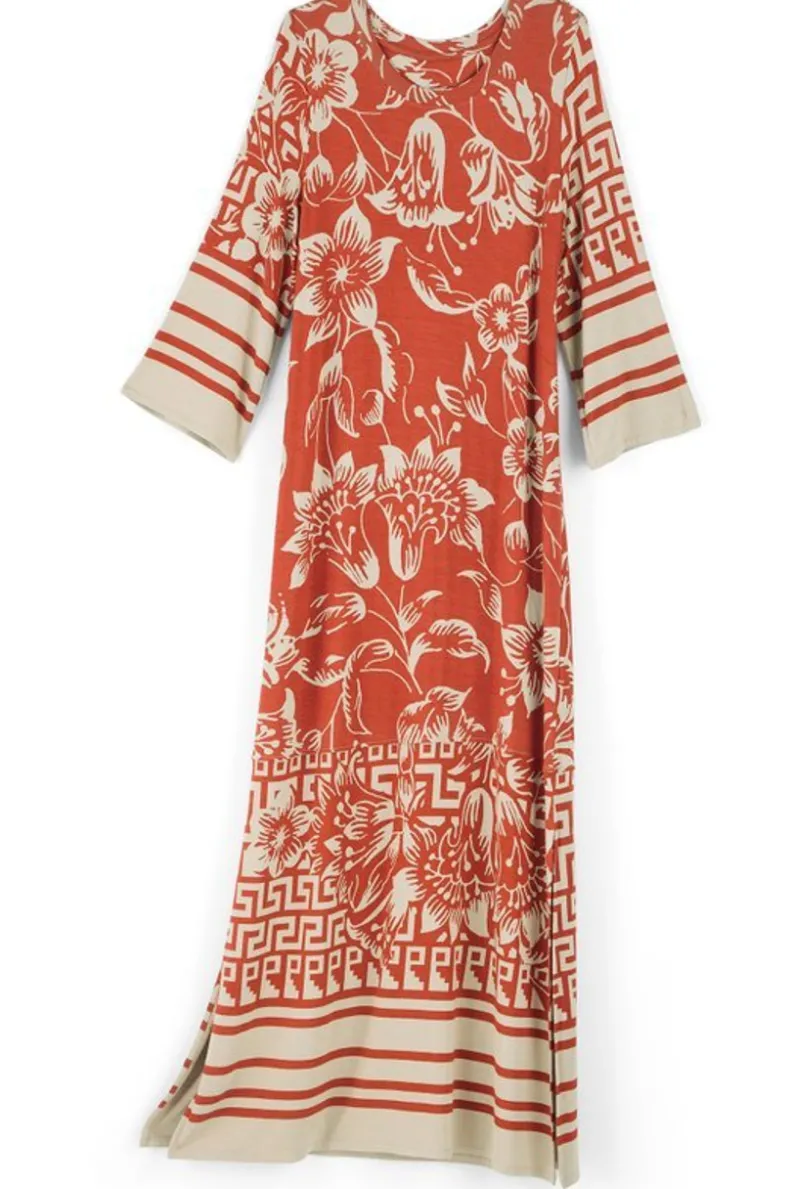 Vestido Asteria Coral con Estampado Floral Vibrante - Colección Primavera de Soft Surroundings