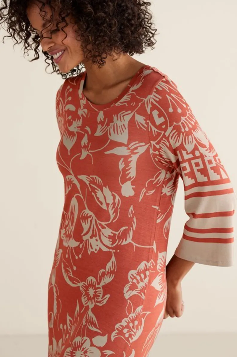 Vestido Asteria Coral con Estampado Floral Vibrante - Colección Primavera de Soft Surroundings