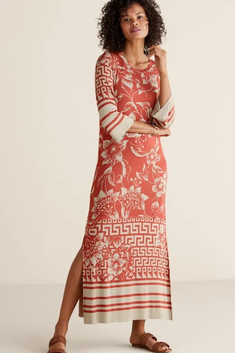 Vestido Asteria Coral con Estampado Floral Vibrante - Colección Primavera de Soft Surroundings