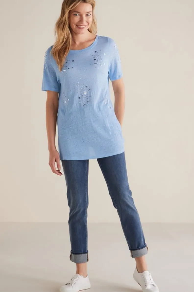 Camiseta Relax de Lino Orgánico: Estilo Astra by Soft Surroundings