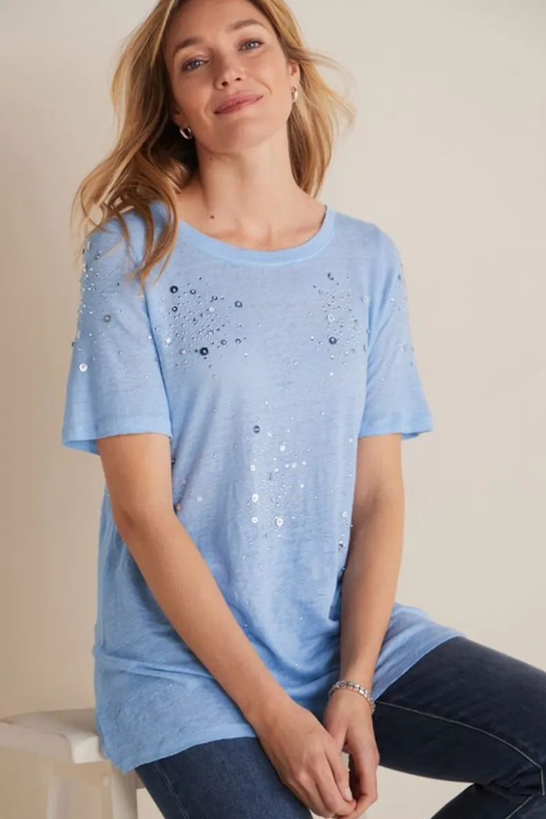 Camiseta Relax de Lino Orgánico: Estilo Astra by Soft Surroundings