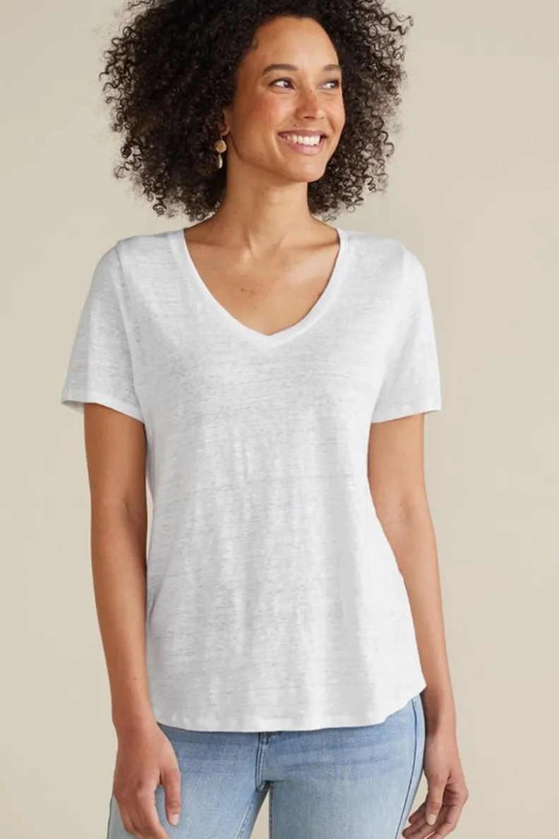 Camiseta casual Aubrey en tejido de lino texturizado - Ambiente suave de Tops para looks relajados