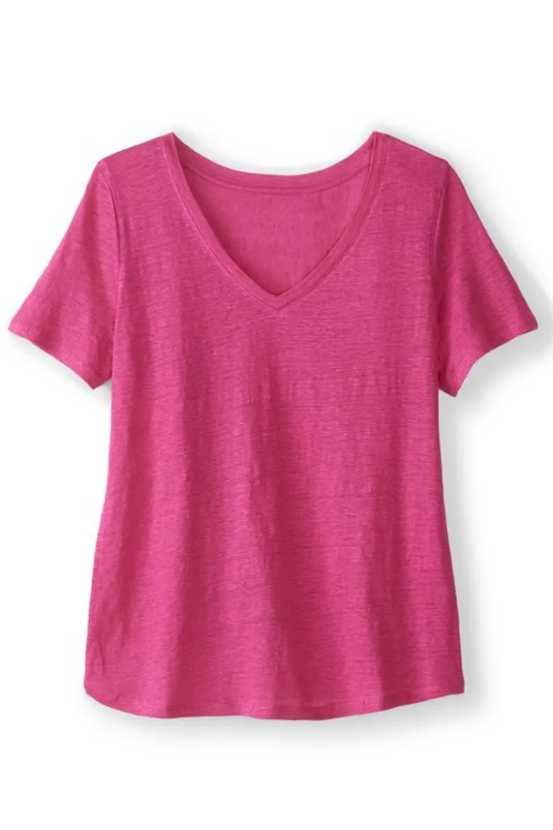 Camiseta casual Aubrey en tejido de lino texturizado - Ambiente suave de Tops para looks relajados