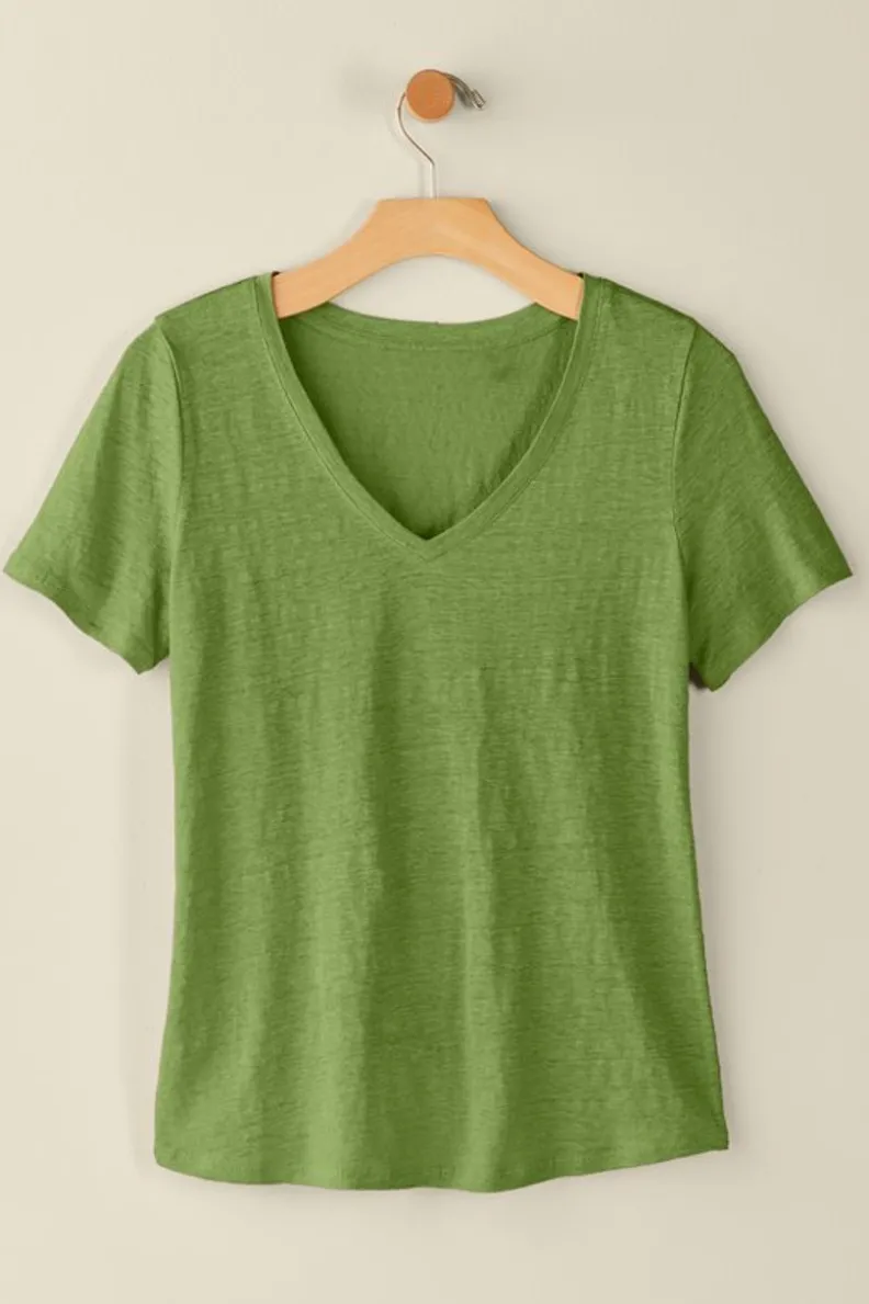 Camiseta casual Aubrey en tejido de lino texturizado - Ambiente suave de Tops para looks relajados